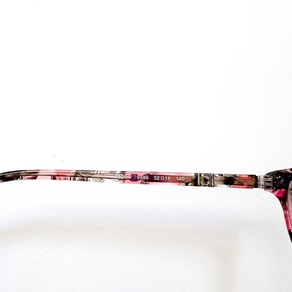READ Persol Womens Eyeglasses Pink Pattern FRAMES ONLY Splayed Flared 52-16-140 - Picture 6 of 13